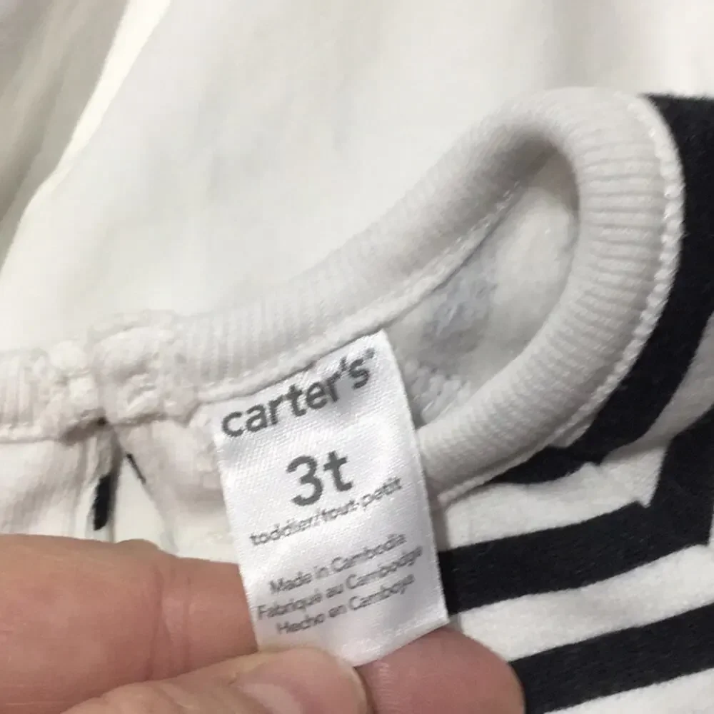 Carters 3t black white top w/tutu worn once